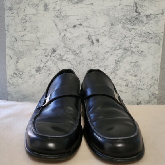 Salvatore Ferragamo Shoes Mens Size 10.5 Leather Loafers Gancini Bit Slip Italy main image 6